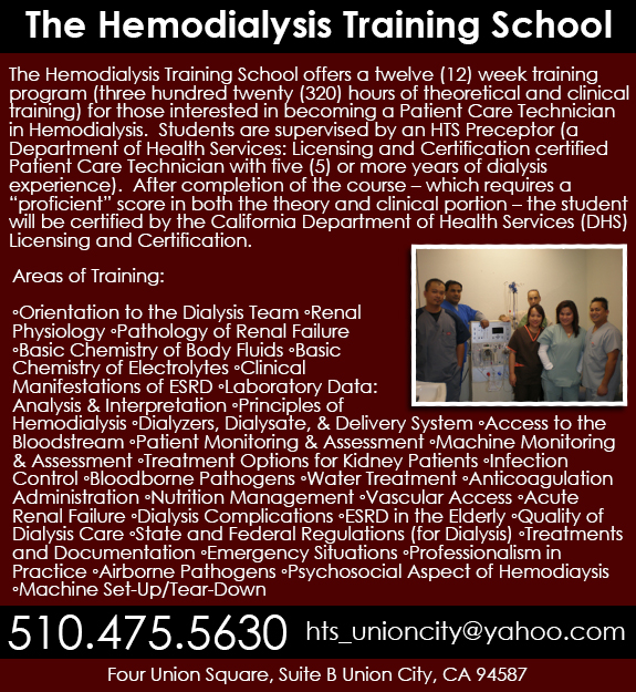 The Hemodialysis Training School