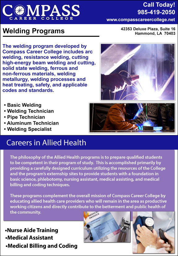 Compass Career College Welding and Allied Health