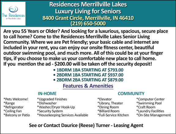 Merrillville Lakes Luxury Living